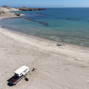 Baja Mexico fishing road trip adventure camping aerial